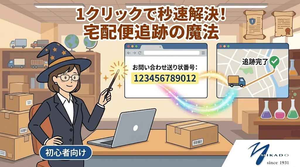 業務効率化】荷物番号を選んでポチッ！宅配便の配送状況を1秒で確認